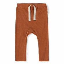 Load image into Gallery viewer, Snuggle Hunnys Organic Pants in Biscuit feature a drawstring waist and ribbed texture, crafted from certified organic cotton.