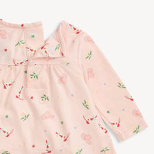 Load image into Gallery viewer, Magnetic Me Dress + Leggings: Pink Rodeo Drive baby dress with cowboy boots, hats, and stars. Features TENCEL™ modal & gathered neckline.