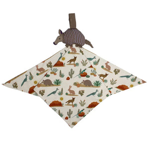 The Emerson and Friends Bamboo Lovey, Desert Friends Armadillo, features an adorable armadillo plush for extra security.
