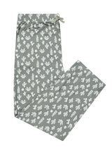 Adult Bamboo Lounge Pants, Stay Sharp: green lounge pants with a white cactus pattern and adjustable drawstring; made of bamboo viscose.