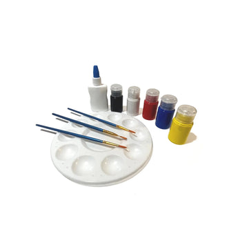 Abstract Paint and Puzzle Kit, Desert by Begin Again: includes 6 bottles, 3 brushes, glue, palette for your creative break.