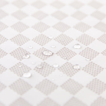 Close-up of water droplets on a Roamio by Bumkins Reusable Snack Bag, Large 2 Pack: Rich & Boujee.