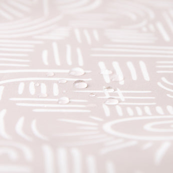 Close-up of water droplets on Bumkins Wet/Dry Bag: Wander.