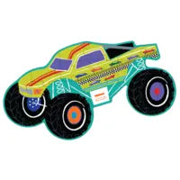 Load image into Gallery viewer, The 20 Piece Puzzle by Floss and Rock features a vibrant monster truck with oversized wheels, ideal for car enthusiasts.
