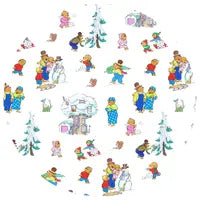 Load image into Gallery viewer, Round swatch of Adult Bamboo Lounge Pants, Berenstain Bears bear pattern.
