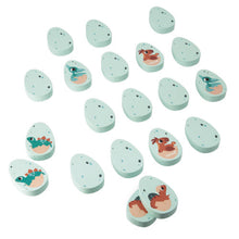 Load image into Gallery viewer, The Janod Juratoys Dino Memory Game features green wooden pieces with dinosaur illustrations, perfect for preschoolers.
