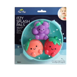 Itzy Ritzy's Itzy Splash Pals make bath time fun and support motor skills for ages 6+ months with colorful fruit-shaped toys.