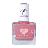 Klee Naturals Kids Water-Based Peelable Nail Polish in pink: safe for ages 3+, no remover needed.