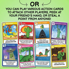 Load image into Gallery viewer, Cactus Card Game, Whats The Point? by Cactus Card Game LLC: A fun family game with cartoon action cards for strategic stealing and trading points.
