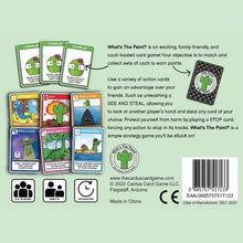 Load image into Gallery viewer, Whats The Point? by Cactus Card Game LLC: A family-friendly card game with cactus illustrations for ages 8+, 2-4 players.
