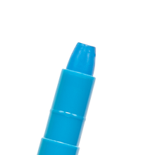 Load image into Gallery viewer, Close-up of a blue Smooth Stix Watercolor Gel Crayon by OOLY with a pointed tip against a white background.
