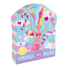 Load image into Gallery viewer, The Fantasy 12 Piece Puzzle by Floss and Rock features playful candy-themed designs and vibrant characters, boosting cognitive skills.

