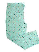 Load image into Gallery viewer, Light blue Adult Bamboo Lounge Pants by Emerson and Friends with red &amp; white baseball patterns, perfect for family matching.
