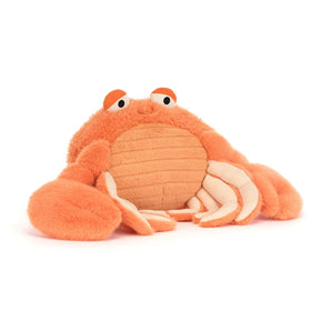 Jellycat Pinchsnap Crab: plush orange crab toy with big eyes and soft claws, perfect as a huggable pillow pal.