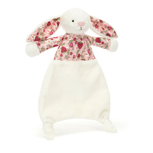 Jellycat’s Blossom Cream Bunny Comforter: Soft, floral-eared plush made for cuddles. The perfect hug buddy from Jellycat!.