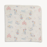 Magnetic Me, Dumbo Circus Blanket: cream blanket with circus elephant pattern; made of TENCEL modal.