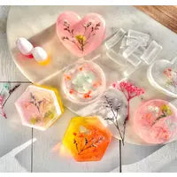 Photos of floral DIY Soaps.
