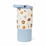 HydroJug Sports 14oz Water Bottle—light blue, leakproof with sports ball design & lid. Perfect for kids!.