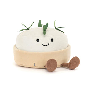 Jellycat’s Amuseables Camembert—an adorable plush cheese with a smile—makes the perfect foodie gift for any Jellycat collector!.
