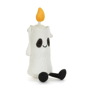 Jellycat, Amuseables Flickerty Candle: a smiling plush candle that brightens up any Halloween party table!.