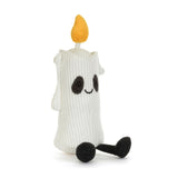 Jellycat, Amuseables Flickerty Candle: a smiling plush candle that brightens up any Halloween party table!.