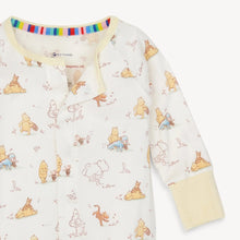 Load image into Gallery viewer, Magnetic Mes Magnetic, Coverall Moments w/Friends features a Winnie the Pooh pattern on eco-friendly TENCEL™ modal.
