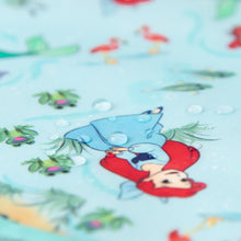 Load image into Gallery viewer, Close-up of water droplets on Bumkins Wet Bag: Disney Princess Ariel.
