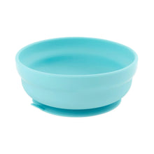 Load image into Gallery viewer, Bumkins Silicone Grip Bowl: Blue is a round bowl made of food-safe silicone with a suction base.
