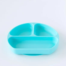 Load image into Gallery viewer, Bumkins Silicone Grip Dish: Blue is displayed on a white background.
