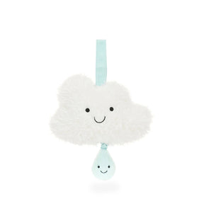 Jellycat Musical Pull Amuseables Stratto Cloud by Zoolikins: a smiling soft cloud that’s perfect for baby toy collections.