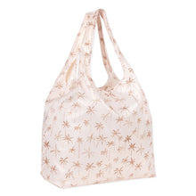 Load image into Gallery viewer, Bumkins Packable Tote Bag: Palm Daze, with a palm tree design, is made from waterproof fabric.
