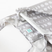Load image into Gallery viewer, Close-up of Bumkins Packable Tote Bag: Lunar Phase on a white background, showcasing the interior pocket.
