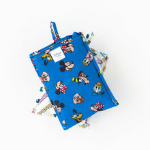 Load image into Gallery viewer, Bumkins Packable Tote Bag: Mickey &amp; Friends Forever shown folded in its pocket on a white background.
