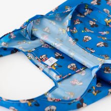 Load image into Gallery viewer, Close-up of Bumkins Packable Tote Bag: Mickey &amp; Friends Forever on a white background, showcasing the interior pocket.

