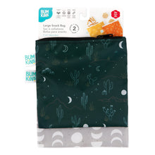 Load image into Gallery viewer, Bumkins Reusable Snack Bag, Large 2 Pack: Desert Night is shown on a white packaging header.
