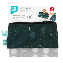 Load image into Gallery viewer, Bumkins Reusable Snack Bag, Small 2 Pack: Desert Night is shown on a white packaging header.
