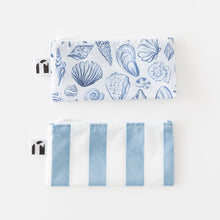 Load image into Gallery viewer, Bumkins Reusable Snack Bag, Small 2 Pack: Coastal is neatly arranged on a white background.

