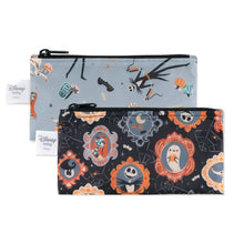 Load image into Gallery viewer, Bumkins Reusable Snack Bag, Small 2 Pack: Everyday Is Halloween includes 2 waterproof pouches with Disney's Nightmare Before Christmas prints.
