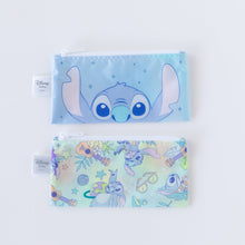 Load image into Gallery viewer, Bumkins Reusable Snack Bag, Small 2 Pack: Stitch Star-ring Up Trouble arranged neatly on a white background.
