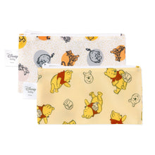 Load image into Gallery viewer, Bumkins Reusable Snack Bag, Small 2 Pack: Pooh Bear and Friends features two waterproof zippered pouches with Winnie the Pooh prints.
