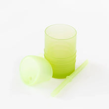 Load image into Gallery viewer, Bumkins Silicone Straw Cup with Lid: Sage sits on a white background.

