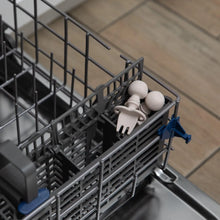 Load image into Gallery viewer, Bumkins Silicone Chewtensils®: Sand sit in the utensil compartment of an open dishwasher.
