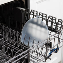Load image into Gallery viewer, Bumkins Silicone Stretch Lid for Grip Dish 3 Section, Grip Plate sits in the top rack of an open dishwasher.
