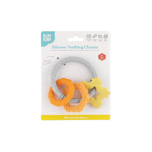 Load image into Gallery viewer, Bumkins Silicone Teething Charms: Orange is shown attached to a white packaging card.
