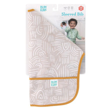 Load image into Gallery viewer, Bumkins Sleeved Bib: Wander is shown folded in its packaging.
