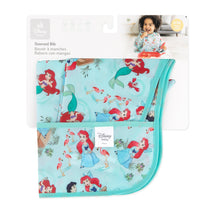 Load image into Gallery viewer, Bumkins Sleeved Bib: Ariel is shown folded in its packaging.
