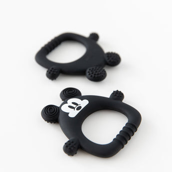 Two Bumkins Silicone Flat Teether: Mickey Mouse shown front and back on a white background.
