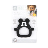 Bumkins Silicone Flat Teether: Mickey Mouse is attached to cardboard packaging.