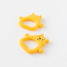 Load image into Gallery viewer, Two Bumkins Silicone Flat Teether: Winnie the Pooh shown front and back on a white background.

