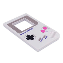 Load image into Gallery viewer, Bumkins Silicone Teether: Game Boy™ is a gray food-safe silicone teether shaped like a retro video game console.
